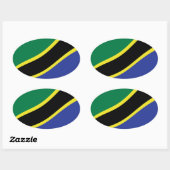 Autocollant du drapeau de la Tanzanie (Feuille)