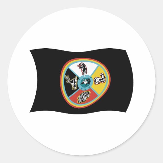 Autocollant du drapeau de la tribu de Sault Ste. M (Devant)