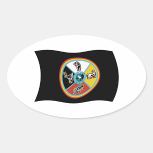Autocollant du drapeau de la tribu de Sault Ste. M