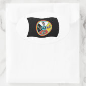 Autocollant du drapeau de la tribu de Sault Ste. M (Sac)
