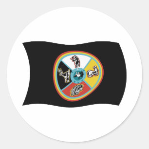 Autocollant du drapeau de la tribu de Sault Ste. M