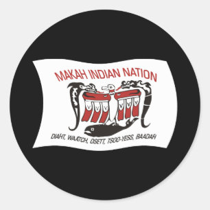 Autocollant du drapeau de la tribu Makah