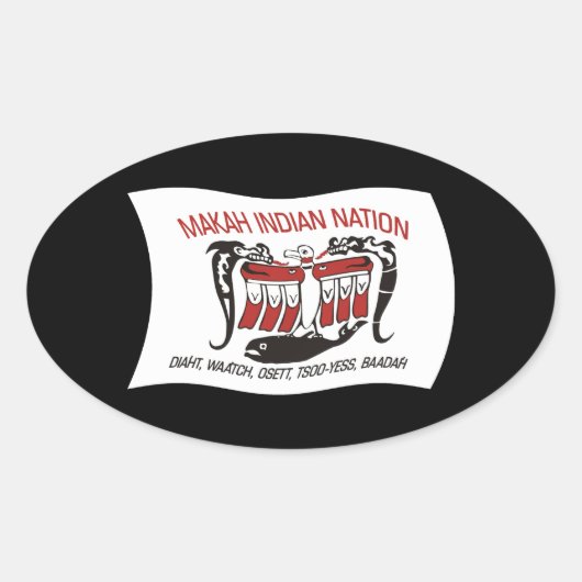 Autocollant du drapeau de la tribu Makah (Devant)