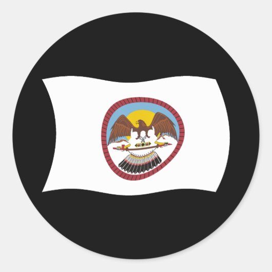 Autocollant du drapeau de la tribu Ute (Devant)