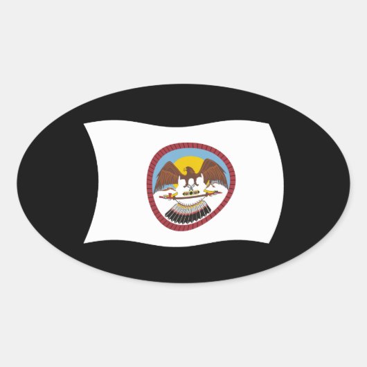 Autocollant du drapeau de la tribu Ute (Devant)