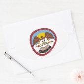 Autocollant du drapeau de la tribu Ute (Enveloppe)