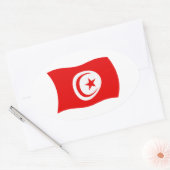 Autocollant du drapeau de la Tunisie (Enveloppe)