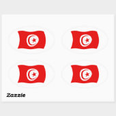 Autocollant du drapeau de la Tunisie (Feuille)