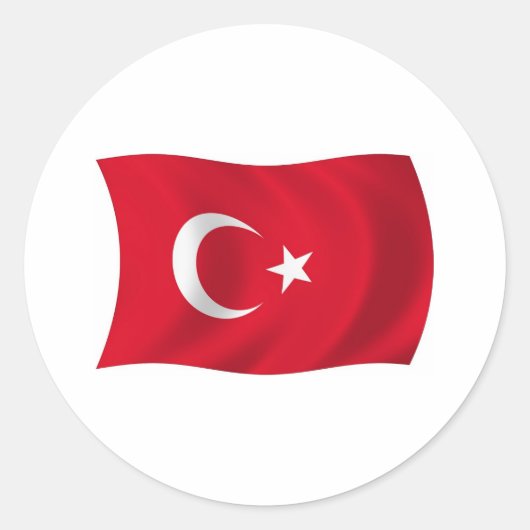 Autocollant du drapeau de la Turquie (Devant)