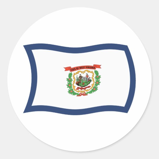 Autocollant du drapeau de la Virginie-Occidentale (Devant)