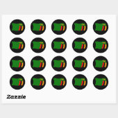 Autocollant du drapeau de la Zambie (Feuille)
