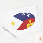 Autocollant du drapeau de l'Acadiana (Enveloppe)