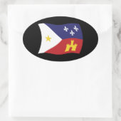 Autocollant du drapeau de l'Acadiana (Sac)