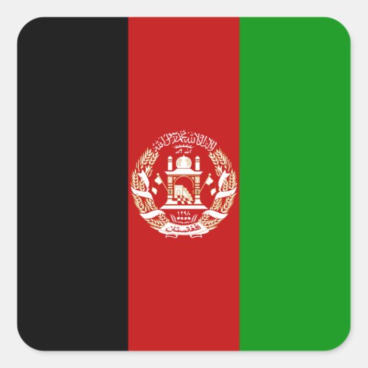 Autocollant du drapeau de l'Afghanistan (Devant)
