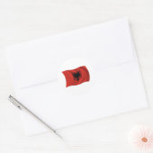 Autocollant du drapeau de l'Albanie (Enveloppe)