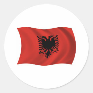 Autocollant du drapeau de l'Albanie