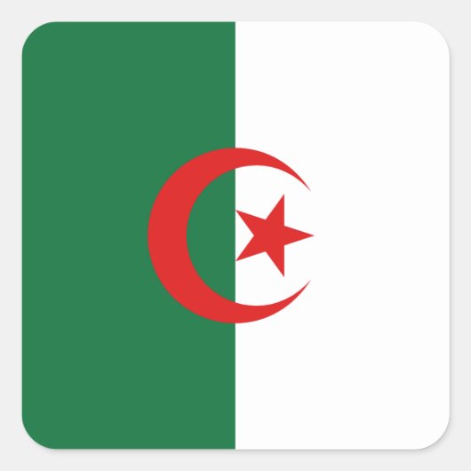Autocollant du drapeau de l'Algérie (Devant)