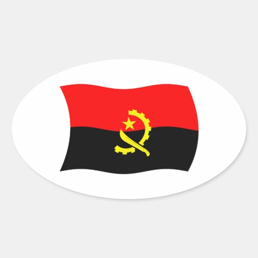 Autocollant du drapeau de l'Angola (Devant)