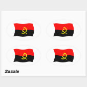 Autocollant du drapeau de l'Angola (Feuille)