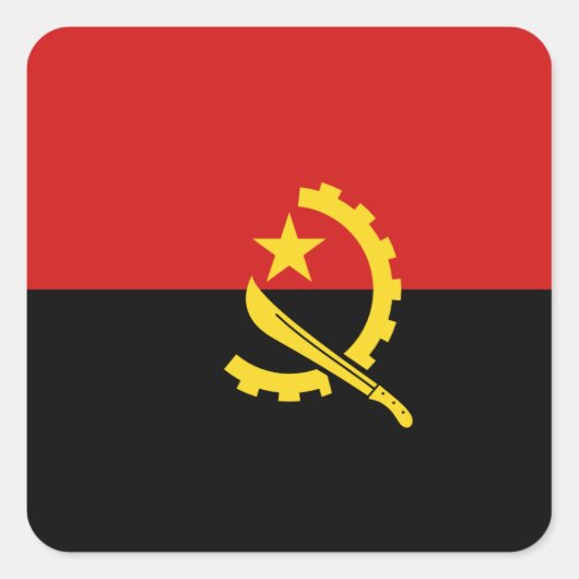 Autocollant du drapeau de l'Angola (Devant)