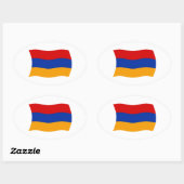 Autocollant du drapeau de l'Arménie (Feuille)