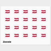 Autocollant du drapeau de l'Autriche (Feuille)