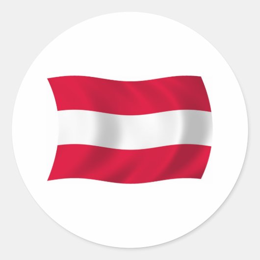 Autocollant du drapeau de l'Autriche (Devant)