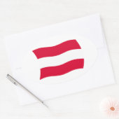 Autocollant du drapeau de l'Autriche (Enveloppe)
