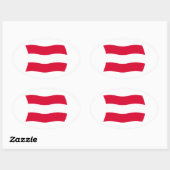Autocollant du drapeau de l'Autriche (Feuille)