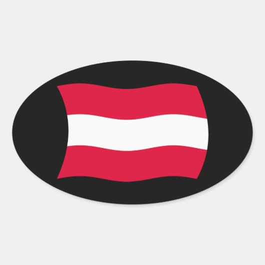 Autocollant du drapeau de l'Autriche (Devant)