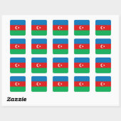 Autocollant du drapeau de l'Azerbaïdjan (Feuille)