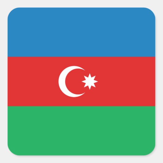 Autocollant du drapeau de l'Azerbaïdjan (Devant)