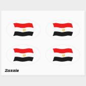 Autocollant du drapeau de l'Égypte (Feuille)