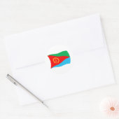 Autocollant du drapeau de l'Érythrée (Enveloppe)