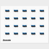 Autocollant du drapeau de l'Estonie (Feuille)