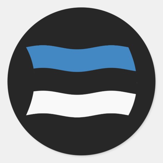 Autocollant du drapeau de l'Estonie (Devant)