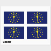 Autocollant du drapeau de l'état de l'Indiana (Feuille)