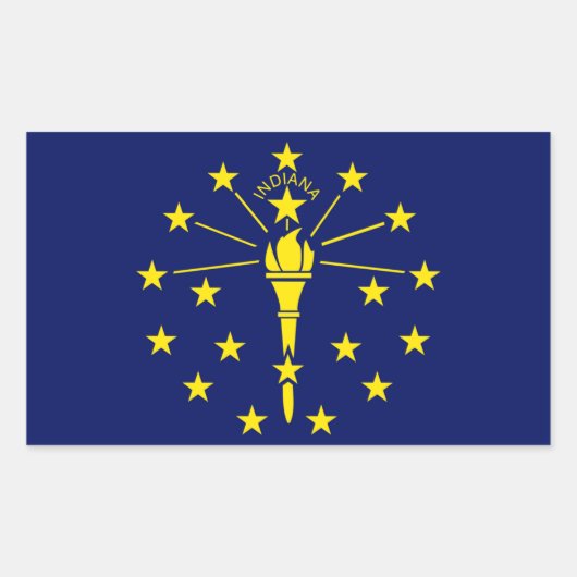 Autocollant du drapeau de l'état de l'Indiana (Devant)