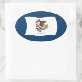 Autocollant du drapeau de l'Illinois (Sac)