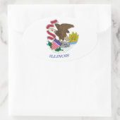 Autocollant du drapeau de l'Illinois (Sac)