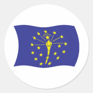 Autocollant du drapeau de l'Indiana