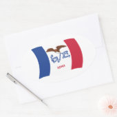 Autocollant du drapeau de l'Iowa (Enveloppe)