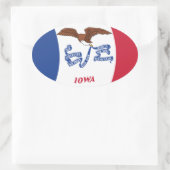 Autocollant du drapeau de l'Iowa (Sac)