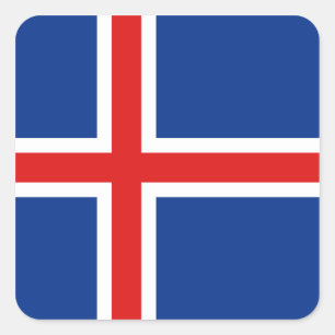 Autocollant du drapeau de l'Islande