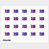 Autocollant du drapeau de l'Islande (Feuille)