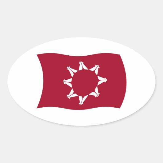 Autocollant du drapeau de l'Oglala Lakota (Devant)