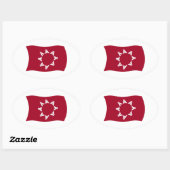 Autocollant du drapeau de l'Oglala Lakota (Feuille)