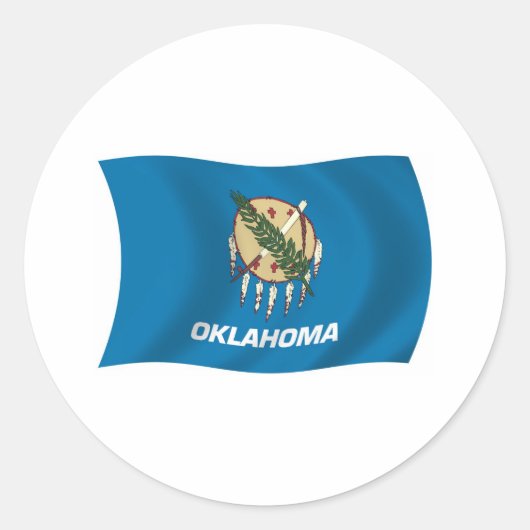 Autocollant du drapeau de l'Oklahoma (Devant)