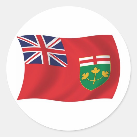 Autocollant du drapeau de l'Ontario (Devant)