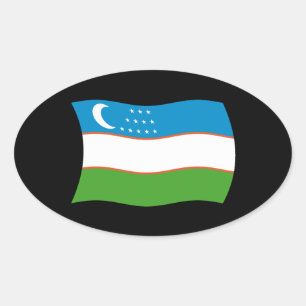 Autocollant du drapeau de l'Ouzbékistan